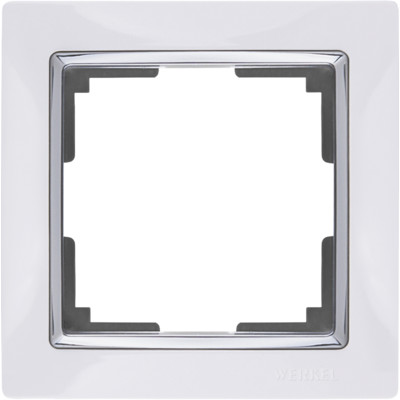 WL03-Frame-01-white / Рамка на 1 пост (белый) Snabb