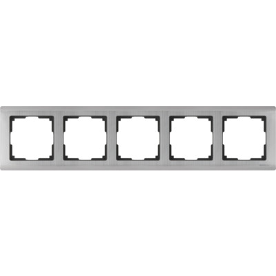 WL02-Frame-05 / Рамка на 5 постов (глянцевый никель) Metallic