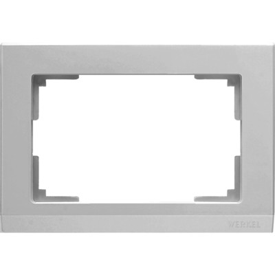 WL04-Frame-01-DBL / Рамка для двойной розетки (серебряный) Stark