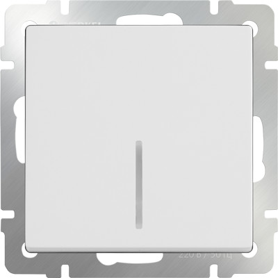 WL01-SW-1G-LED / Выключатель одноклавишный с подсветкой(белый)