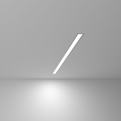 Линейный светодиодный встраиваемый светильник 78см 15W 6500К матовое серебро (100-300-78)