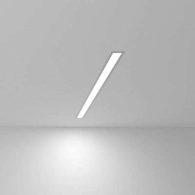 Линейный светодиодный встраиваемый светильник 78см 15W 6500K матовое серебро (101-300-78)