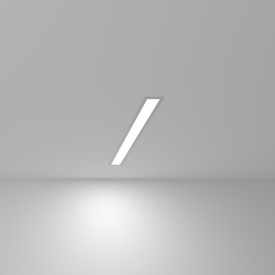 Линейный светодиодный встраиваемый светильник 53см 10W 6500K матовое серебро (101-300-53)