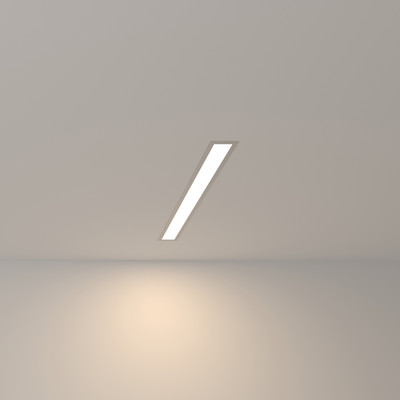 Линейный светодиодный встраиваемый светильник 53см 10W 4200K матовое серебро (101-300-53)