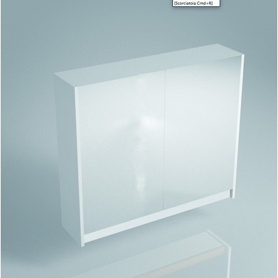 Зеркальный шкаф BUONGIORNO 80х75 см, европейкий белый