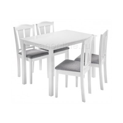 Mali (стол и 4 стула) white / grey
