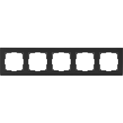 WL04-Frame-05-black / Рамка на 5 постов (черный) Fiore