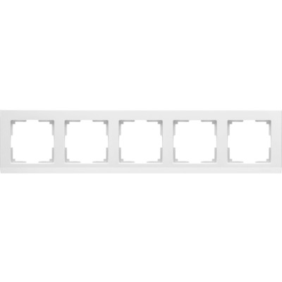 WL04-Frame-05-white / Рамка на 5 постов (белый) Fiore