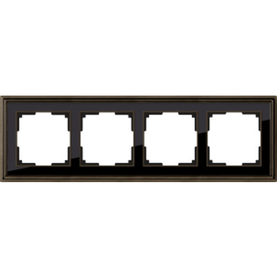 WL17-Frame-04/ Рамка на 4 поста (бронза/черный) Palacio
