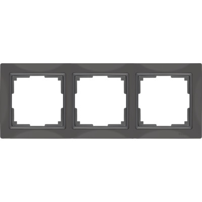 WL03-Frame-03/ Рамка на 3 поста (серо-коричневый, basic)