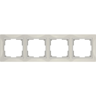 WL03-Frame-04/ Рамка на 4 поста (слоновая кость, basic)