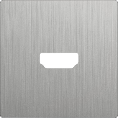 WL09-HDMI-CP/ Накладка для розетки HDMI (серебряный рифленый)