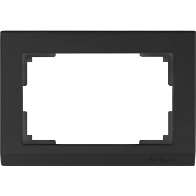 WL04-Frame-01-DBL-black / Рамка для двойной розетки (черный)