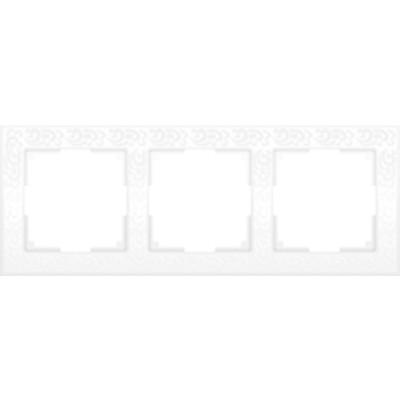 WL05-Frame-03-white / Рамка на 3 поста (белый) Flock