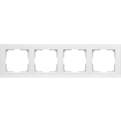 WL04-Frame-04-white / Рамка на 4 поста (белый) Stark