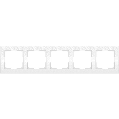 WL05-Frame-05-white / Рамка на 5 постов (белый) Snabb