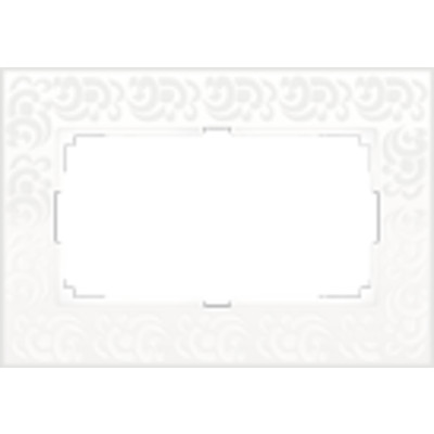 WL05-Frame-01-DBL-white / Рамка для двойной розетки (белый) Snabb