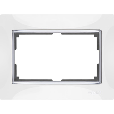 WL03-Frame-01-DBL-white / Рамка для двойной розетки (белый) Snabb