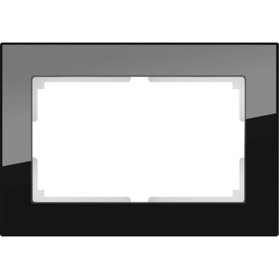 WL01-Frame-01-DBL / Рамка для двойной розетки (черный) Favorit