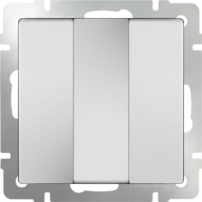 WL01-SW-3G / Выключатель трехклавишный (белый)