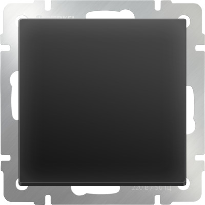 WL08-SW-1G-2W/Выключатель одноклавишный проходной (черный матовый)