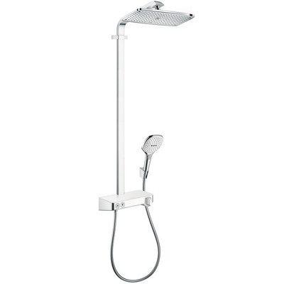 Душевой комплект Hansgrohe 27288400 Raindance Select E 360 1jet ST Showerpipe, белый/хром