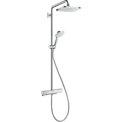 Hansgrohe 27660000 Croma E 280 1jet Душевая система Showerpipe с термостатом для душа, EcoSmart, хром