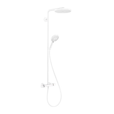 Душевая система Hansgrohe Raindance Select S Showerpipe 240 1jet PowderRain, с термостатом, белый матовый