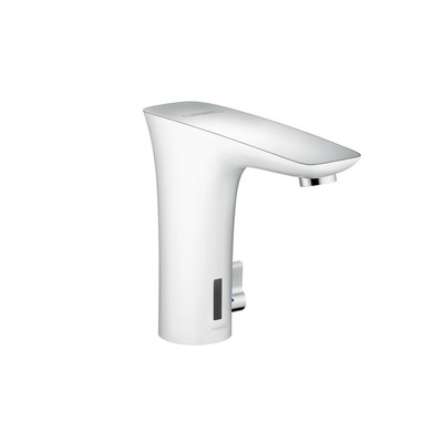 Смеситель для раковины электронный Hansgrohe 15170400 PuraVida, белый/хром