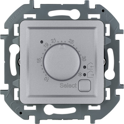 Термостат для теплого пола Legrand Inspiria с выносным датчиком в комплекте, максимальный ток 16 А, напряжение ~230 В, цвет 