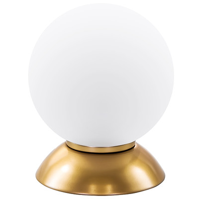 813912*** (MT5092-1JS) Настольная лампа GLOBO 1х40W E14 gold/white (в комплекте)