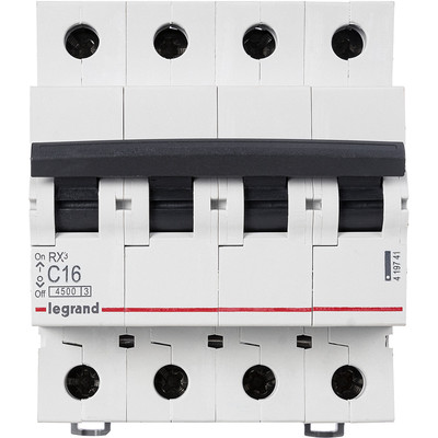 Автоматический выключатель Legrand Rx3 4,5ka 16а 4п C артикул 419741