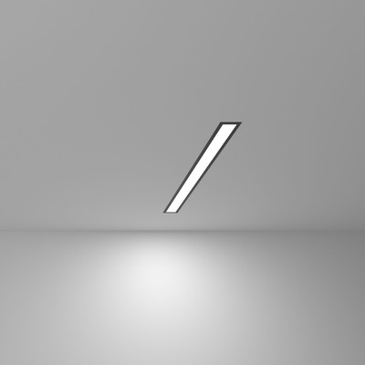 Линейный светодиодный встраиваемый светильник 53см 10W 6500К черный матовый (100-300-53)