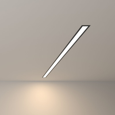 Линейный светодиодный встраиваемый светильник 103см 20W 4200К черный матовый (100-300-103)