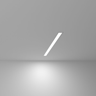Линейный светодиодный встраиваемый светильник 53см 10W 6500К матовое серебро (100-300-53)