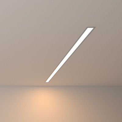 Линейный светодиодный встраиваемый светильник 103см 20W 3000К матовое серебро (100-300-103)