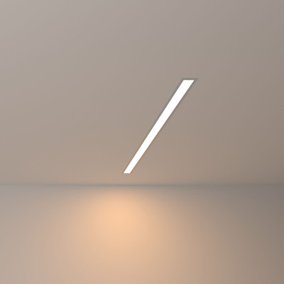 Линейный светодиодный встраиваемый светильник 78см 15W 3000К матовое серебро (100-300-78)