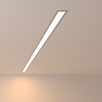 Линейный светодиодный встраиваемый светильник 128см 25W 3000K матовое серебро (101-300-128)