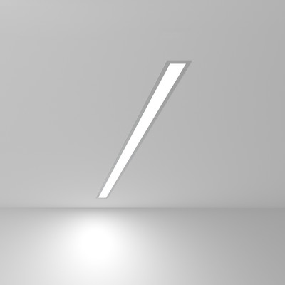 Линейный светодиодный встраиваемый светильник 103см 20W 6500K матовое серебро (101-300-103)