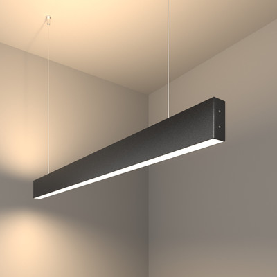 Линейный светодиодный подвесной двусторонний светильник 103см 40W 4200K черная шагрень (101-200-40-103)