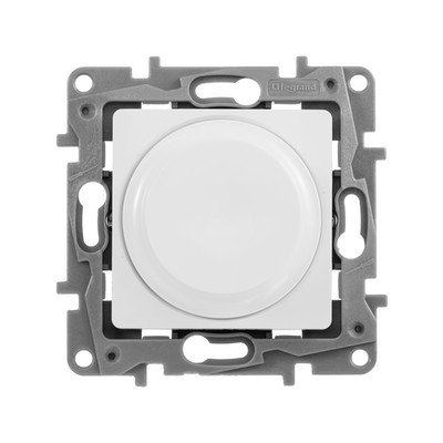 Светорегулятор поворотный без нейтрали 300Вт - Etika - белый 672219